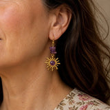 Sunlit Gold Gravel Bead Earrings