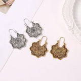 Lotus Flower Mandala Earrings