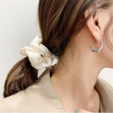 Gold and Silver Oval Hoop Earrings