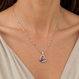 Zirconia Heart Pendant Necklace
