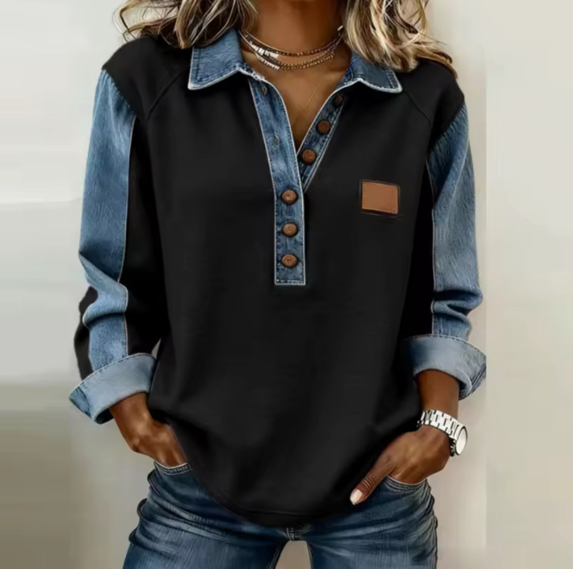 Margaux | Collared Button Pullover