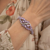Silver Infinity Leaf Bracelet