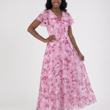 SYLVIA | FLORAL CHIFFON MAXI DRESS