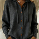 Brenda | Cosy Button Cardigan Hoodie