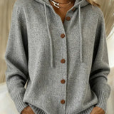 Brenda | Cosy Button Cardigan Hoodie
