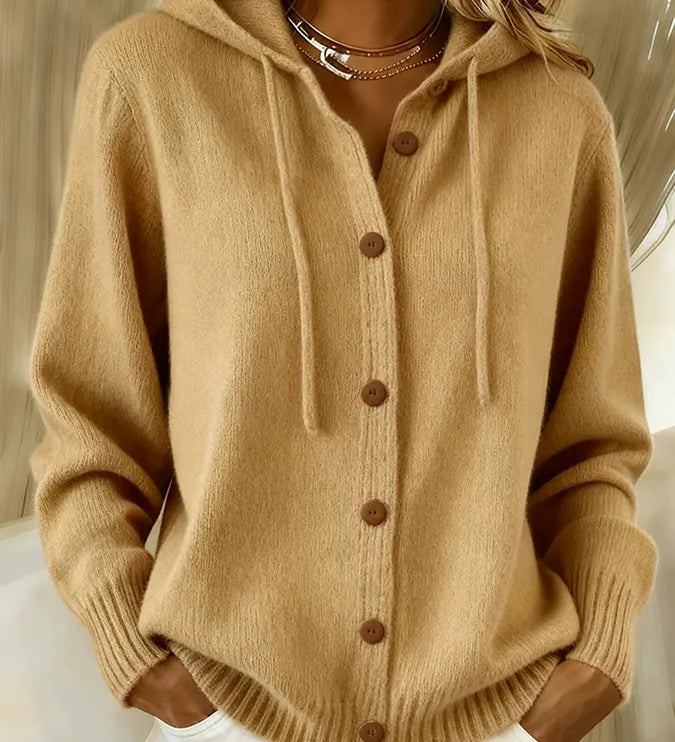 Brenda | Cosy Button Cardigan Hoodie
