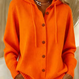 Brenda | Cosy Button Cardigan Hoodie