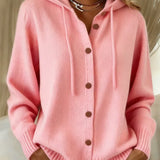 Brenda | Cosy Button Cardigan Hoodie