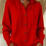 Brenda | Cosy Button Cardigan Hoodie