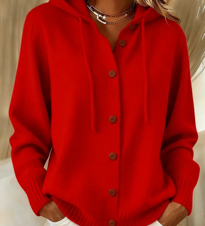 Brenda | Cosy Button Cardigan Hoodie