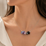 Simple Elegance Raw Crystal Pendant Necklace