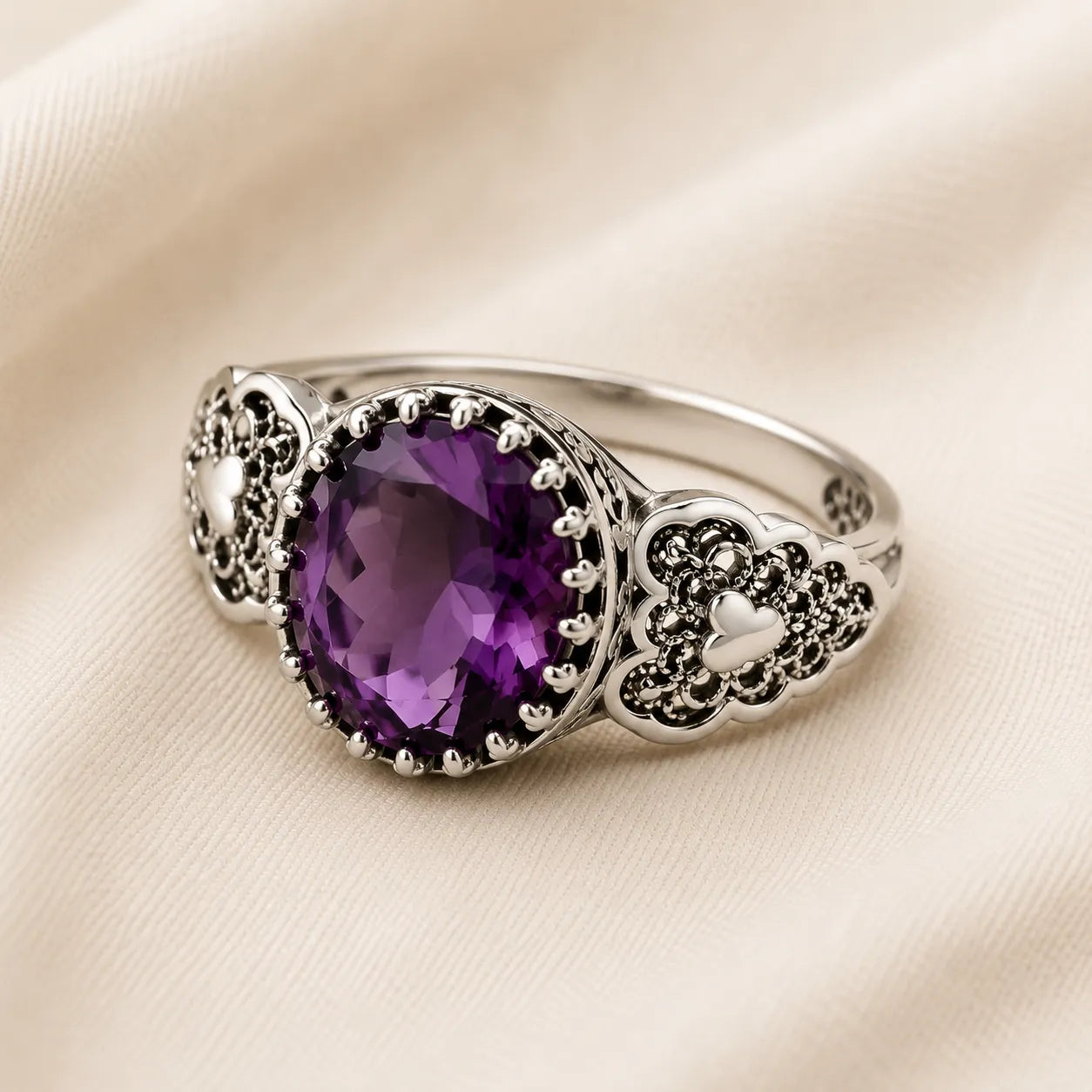 Elegant Oval Zirconia Ring
