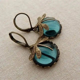 Vintage-Inspired Gold Dragonfly Earrings