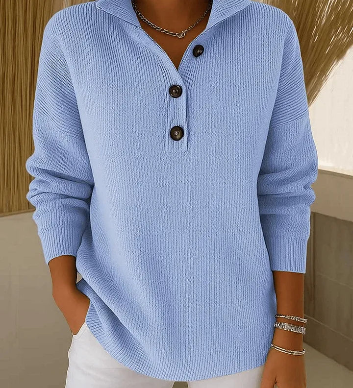 V-Neck Polo Jumper for Women