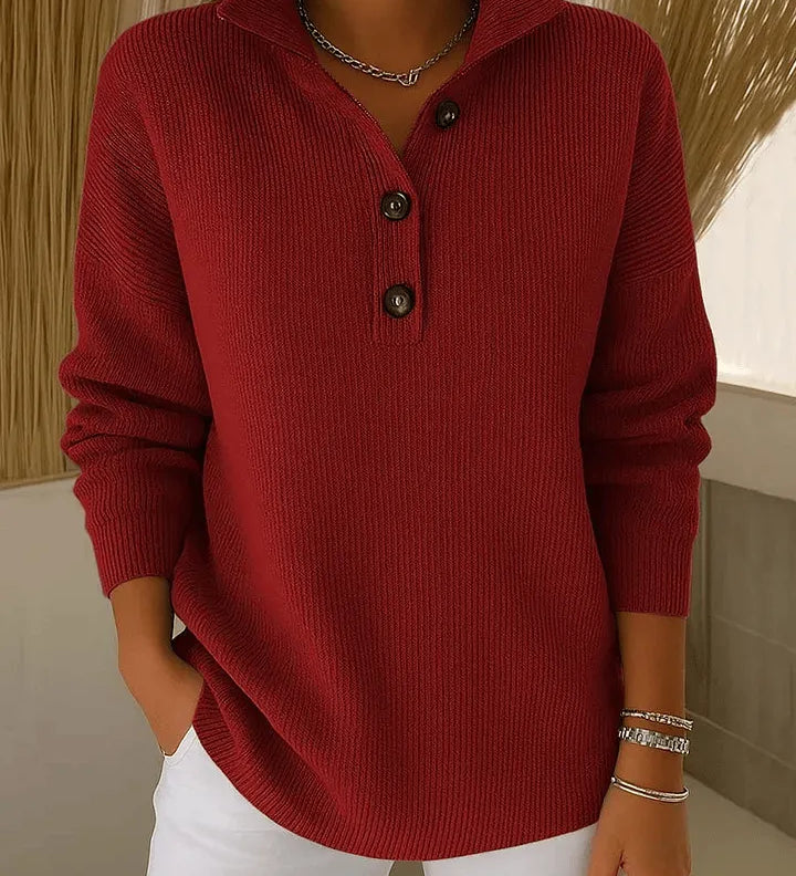 Florence | V Neck Polo Jumper