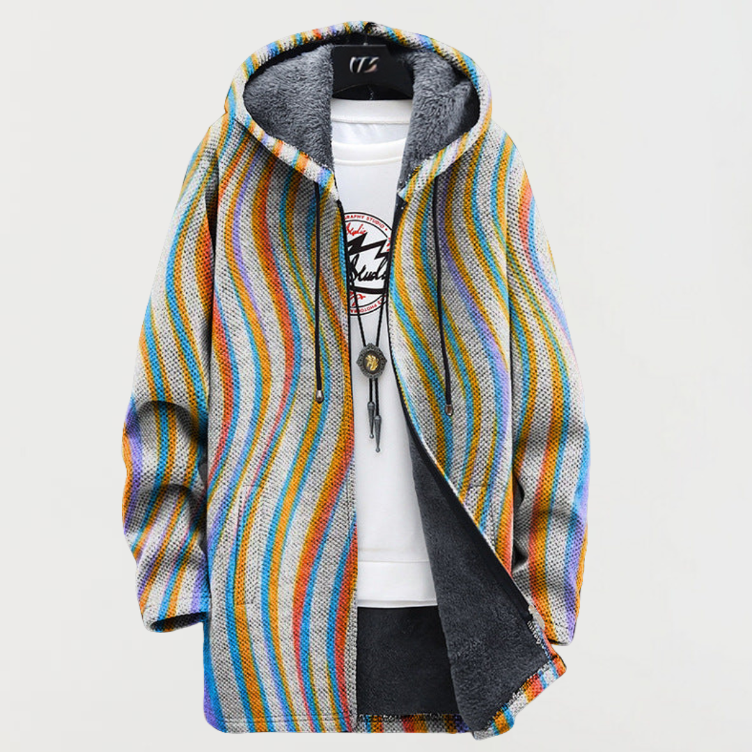 Frankie | Wavy Striped Coat