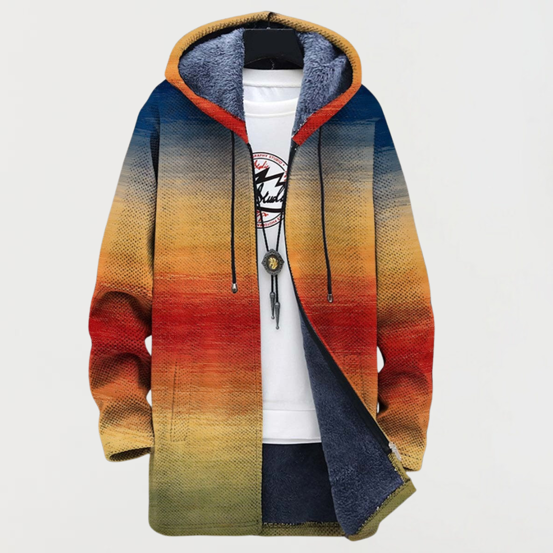 Rory | Sunset Ombre Patterned Coat