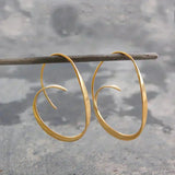 Spiral Hoop Drop Earrings