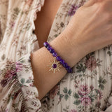 Amethyst Bracelet with Sunburst Beads
