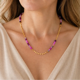 Eternal Amethyst Bead Necklace