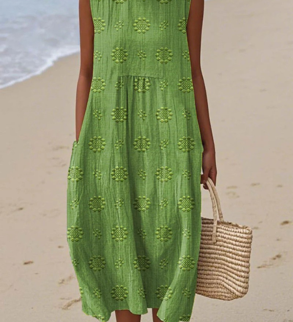ROSE | EMBROIDERED MIDI DRESS