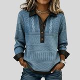 Sandra | Textured Collared Pullover