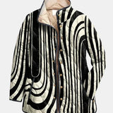 Soraya | Casual Quilted Jacket With Abstract Geometric Design