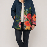Amaya | Vintage Floral Print Quilted Jacket