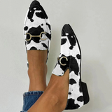 Anna | Mocassins met print en gespdetail
