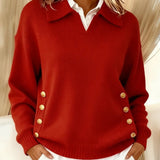 Vynette | V Neck Jumper with Collar
