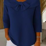 Tivella | Jumper with Bow and Round Neckline
