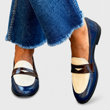 Claudia | Two-Tone Leather Loafers