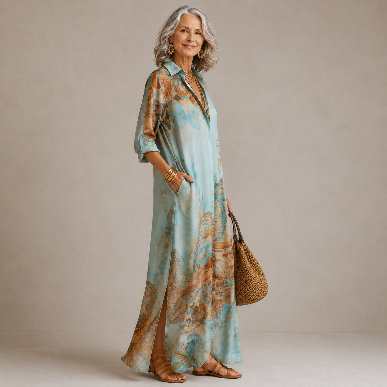 AUDREY | LUXURY PRINT MAXI DRESS