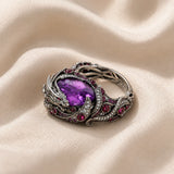 Silver Ring in the Shape of a Dragon
