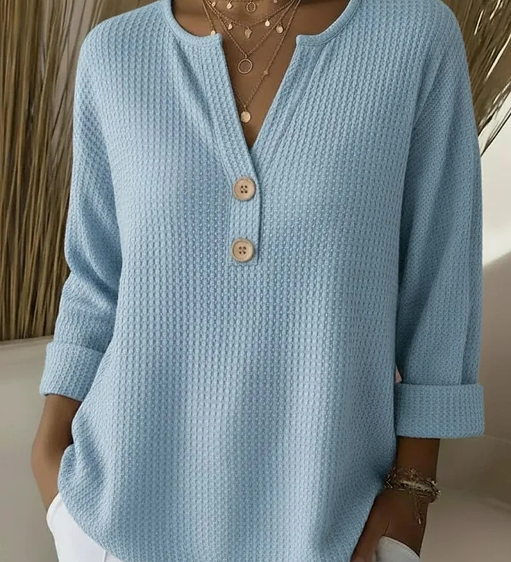 Lucinda | Henley Button Top