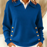 Vynette | V Neck Jumper with Collar