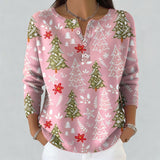Iris - Festive Button-Detail Christmas Sweater