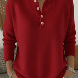 Helena | Henley Button Up Knit Jumper