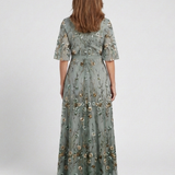 CHRISTINE | FLORAL V-NECK MAXI DRESS