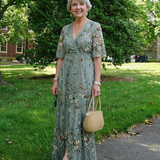 CHRISTINE | FLORAL V-NECK MAXI DRESS