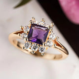 Regal Halo Princess Statement Ring