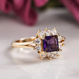 Regal Halo Princess Statement Ring