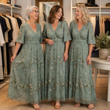 CHRISTINE | FLORAL V-NECK MAXI DRESS