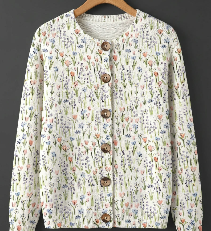 Ivadelle™ | Vintage Floral Knit Cardigan