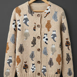 Charlotte™ | Cozy Cat Print Cardigan