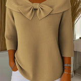 Tivella | Jumper with Bow and Round Neckline
