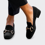 Louna | Ornamental Buckle Loafers