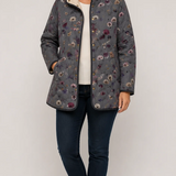 Niva | Vintage Floral Print Quilted Jacket