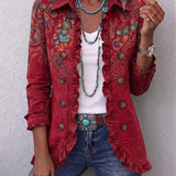 Fayrene | Bohemian Paisley Ruffle Jacket