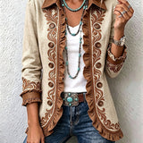 Dawncroft | Vintage Bohemian Floral Ruffled Jacket